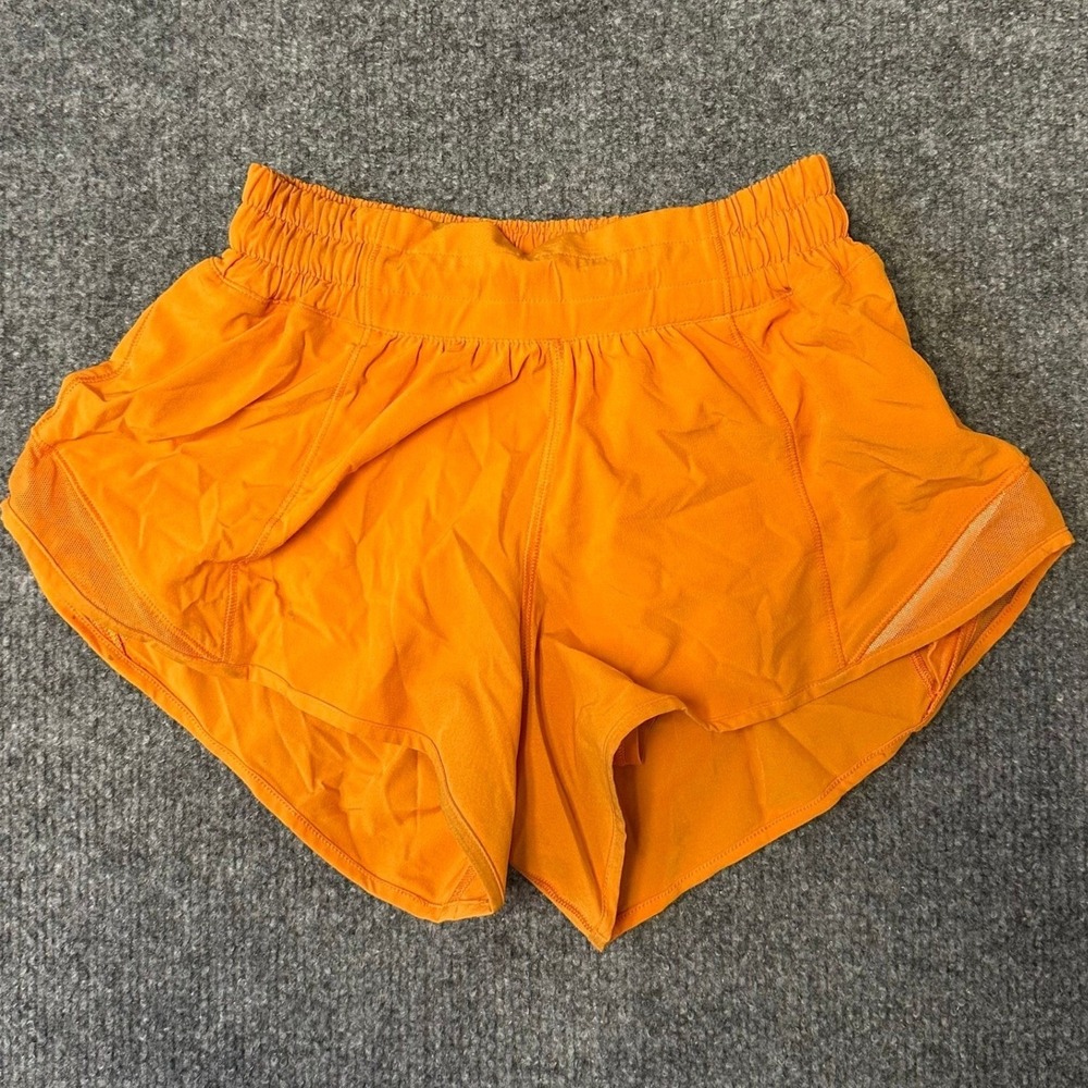 Lululemon Shorts Womens Size 0 Orange Speed Up High-Rise Lined 2.5" Athletic Run